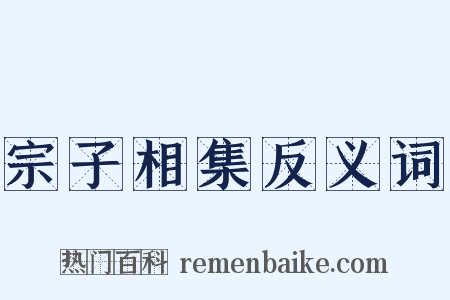 宗子相集反义词是什么意思的图片